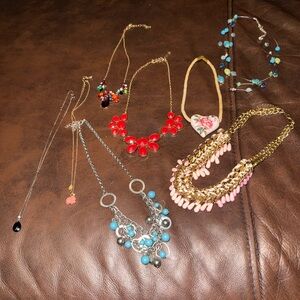 8 costume jewelry necklaces